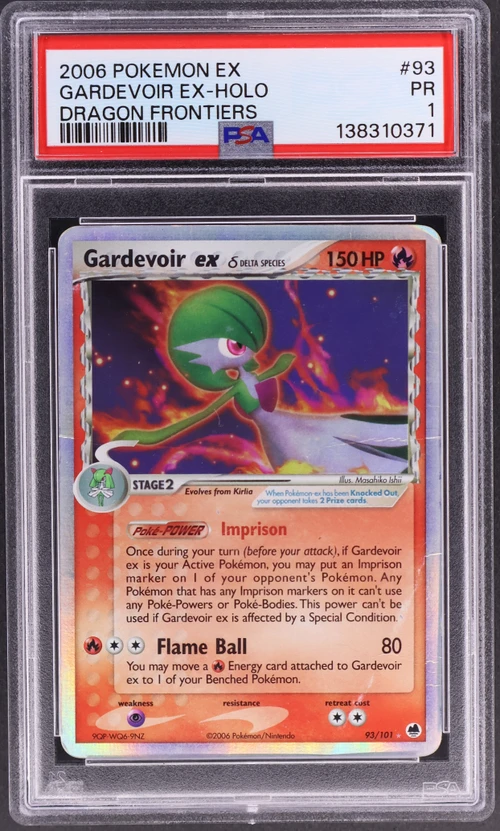 2006 Pokemon Ex Dragon Frontiers #93 Gardevoir Ex-Holo