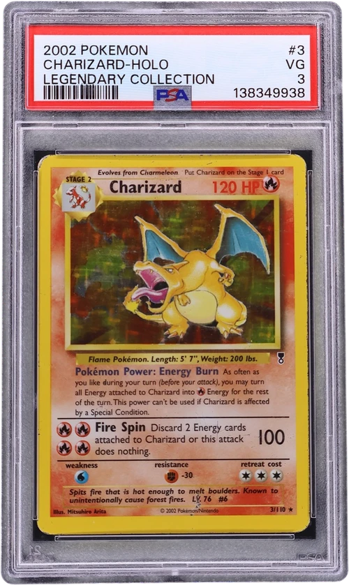 2002 Pokemon Legendary Collection #3 Charizard-Holo