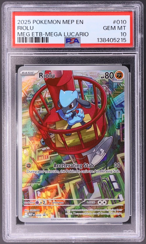 2025 Pokemon Mep En-Me Black Star Promo #010 Riolu Mega Evolution Elite Trainer Box-Mega Lucario