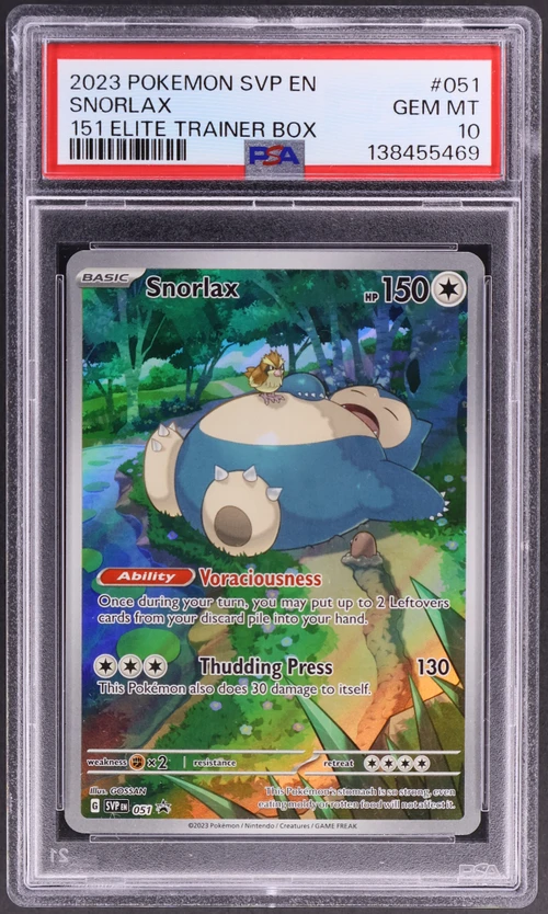 2023 Pokemon Svp En-Sv Black Star Promo #051 Snorlax 151 Elite Trainer Box
