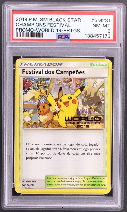 2019 Pokemon Sm Black Star Promo #SM231 Champions Festival World 19-Portuguese