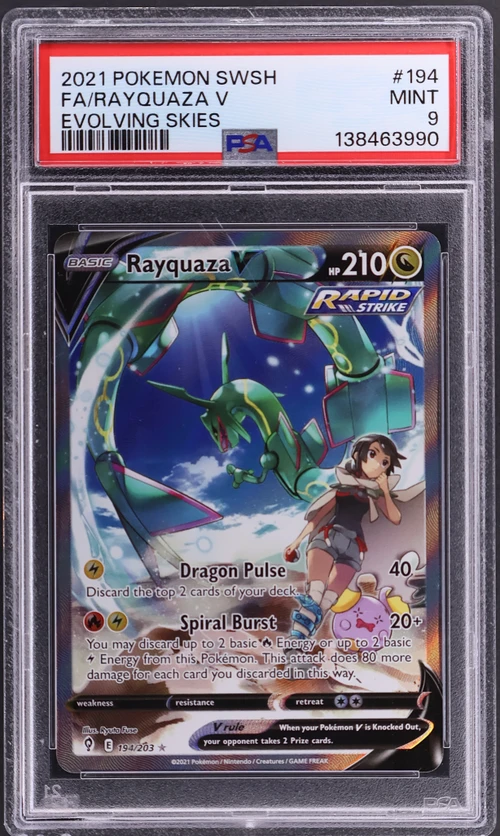 2021 Pokemon Sword & Shield Evolving Skies #194 Full Art / Rayquaza V