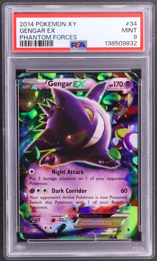 2014 Pokemon Xy Phantom Forces #34 Gengar Ex
