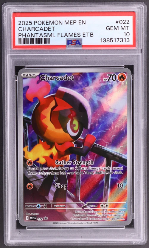 2025 Pokemon Mep En-Me Black Star Promo #022 Charcadet Phantasmal Flames Elite Trainer Box