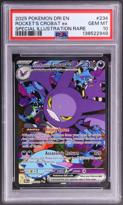 2025 Pokemon Dri En-Destined Rivals #234 Team Rocket's Crobat Ex Special Illustration Rare
