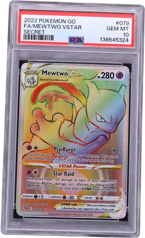 2022 Pokemon Go #079 Full Art / Mewtwo Vstar Secret