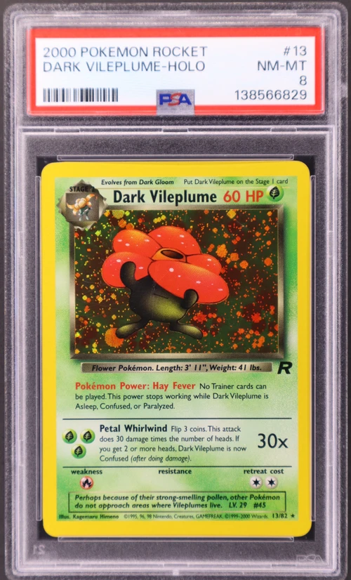 2000 Pokemon Rocket #13 Dark Vileplume-Holo