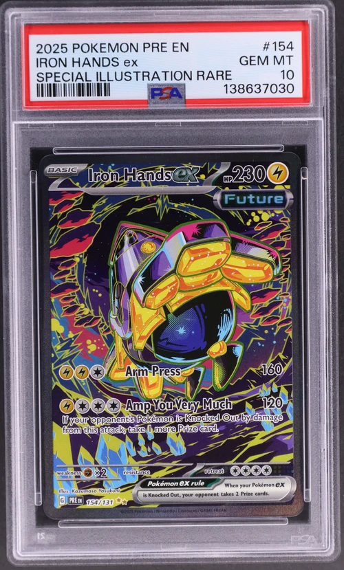2025 Pokemon Pre En-Prismatic Evolutions #154 Iron Hands Ex Special Illustration Rare