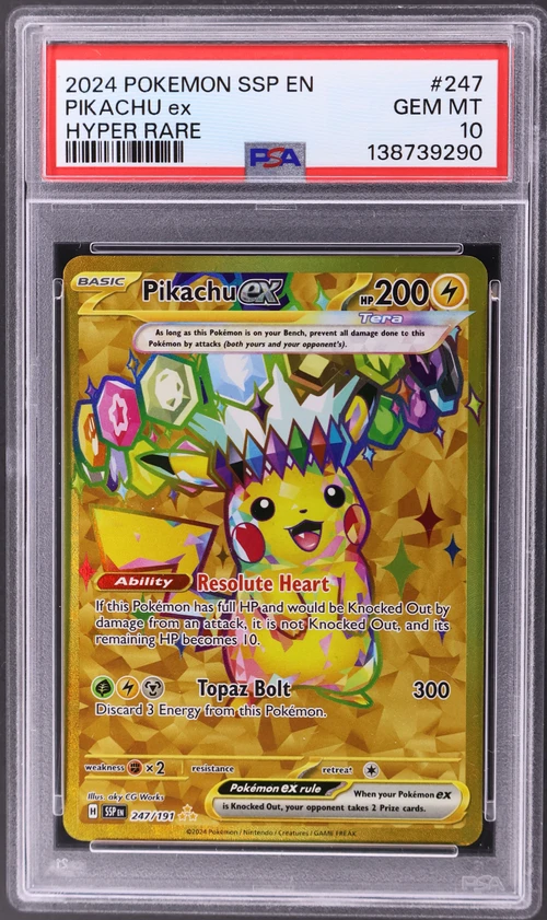 2024 Pokemon Ssp En-Surging Sparks #247 Pikachu Ex Hyper Rare