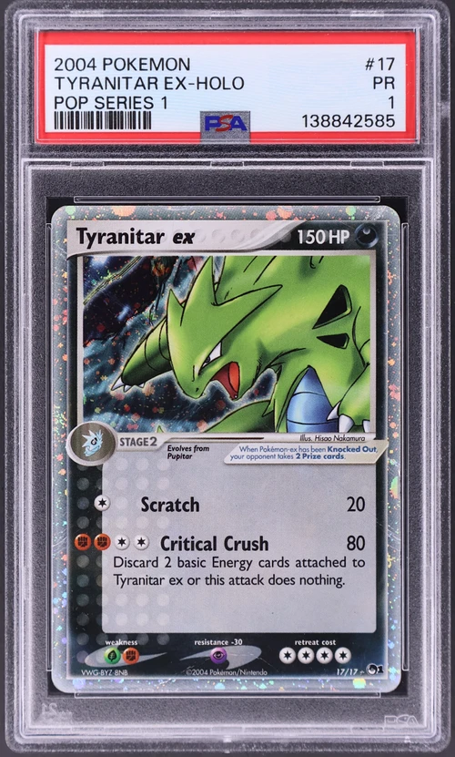 2004 Pokemon Pop Series 1 #17 Tyranitar Ex-Holo