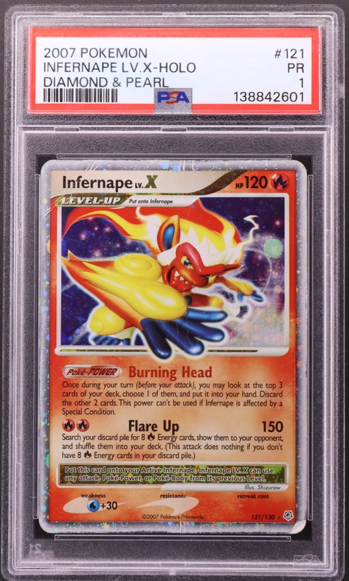 2007 Pokemon Diamond & Pearl #121 Infernape Lv.x-Holo