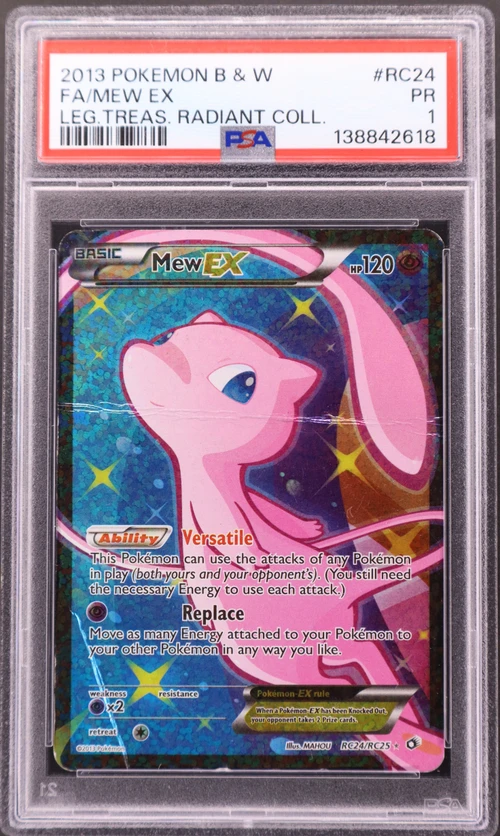 2013 Pokemon Black & White Legendary Treasures Radiant Collection #RC24 Full Art / Mew Ex