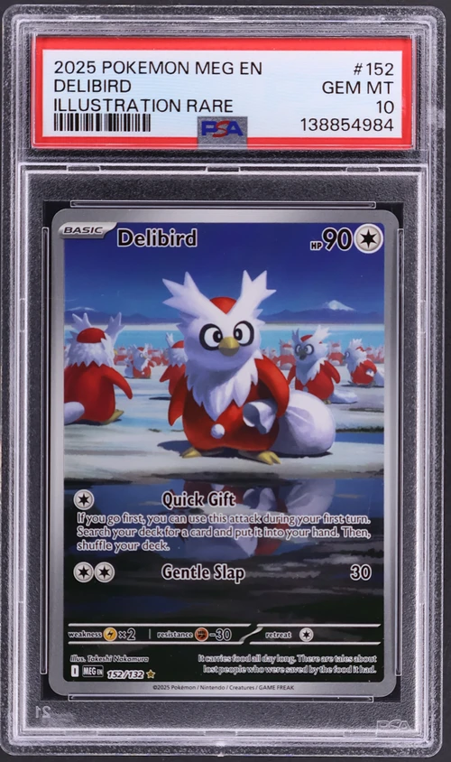 2025 Pokemon Meg En-Mega Evolution #152 Delibird Illustration Rare