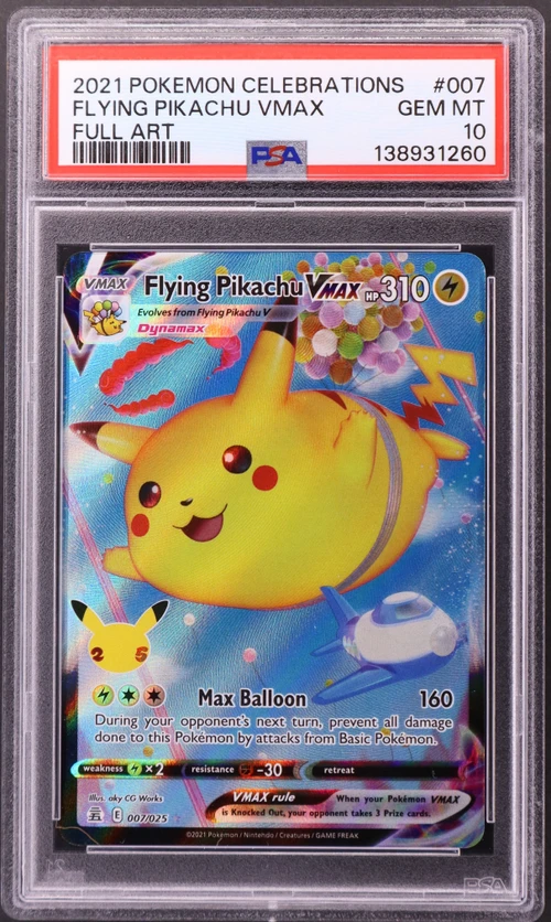 2021 Pokemon Celebrations #007 Full Art / Flying Pikachu Vmax