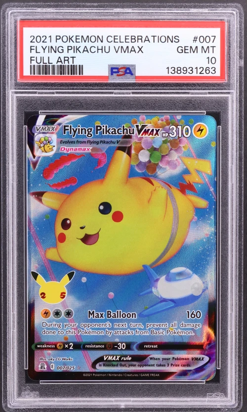 2021 Pokemon Celebrations #007 Full Art / Flying Pikachu Vmax