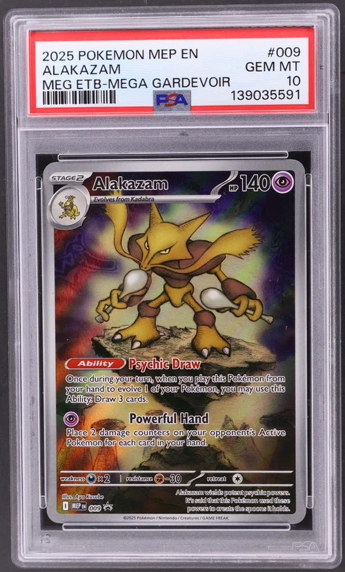 2025 Pokemon Mep En-Me Black Star Promo #009 Alakazam Mega Evolution Elite Trainer Box-Mega Gardevoir