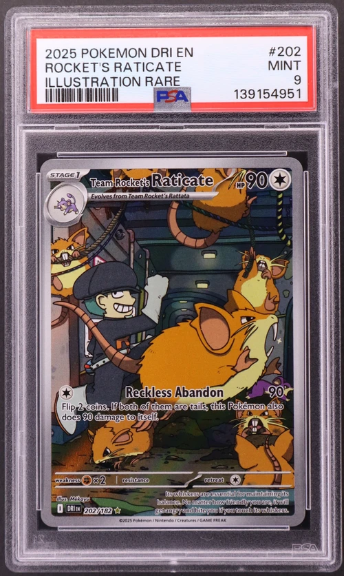 2025 Pokemon Dri En-Destined Rivals #202 Team Rocket's Raticate Illustration Rare