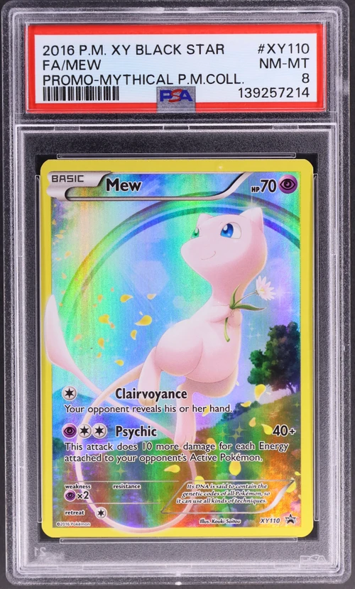 2016 Pokemon Xy Black Star Promo #XY110 Full Art / Mew Mythical Pokemon Collection