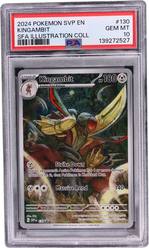2024 Pokemon Svp En-Sv Black Star Promo #130 Kingambit Shrouded Fable Illustration Collection