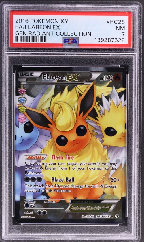 2016 Pokemon Xy Generations Radiant Collection #RC28 Full Art / Flareon Ex