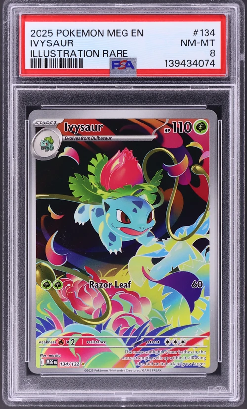 2025 Pokemon Meg En-Mega Evolution #134 Ivysaur Illustration Rare