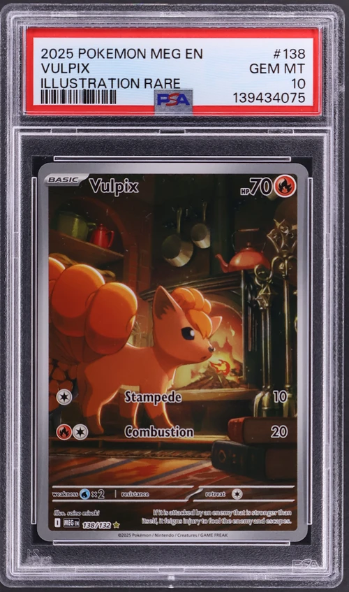 2025 Pokemon Meg En-Mega Evolution #138 Vulpix Illustration Rare