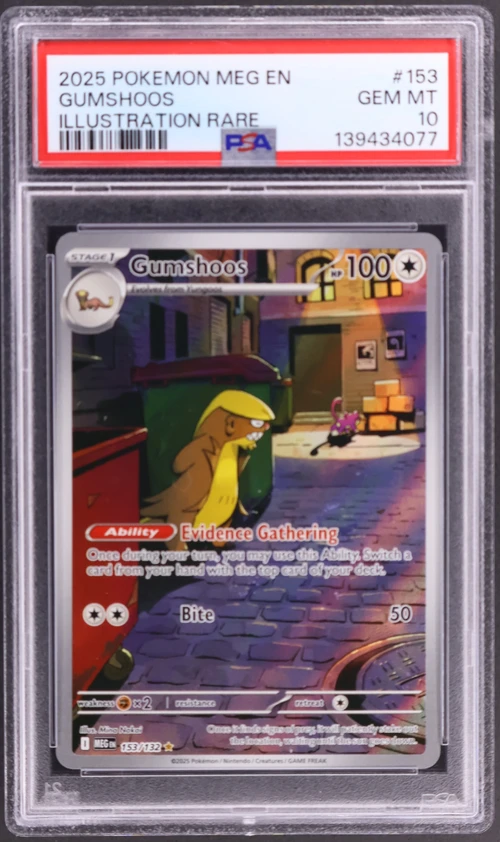 2025 Pokemon Meg En-Mega Evolution #153 Gumshoos Illustration Rare