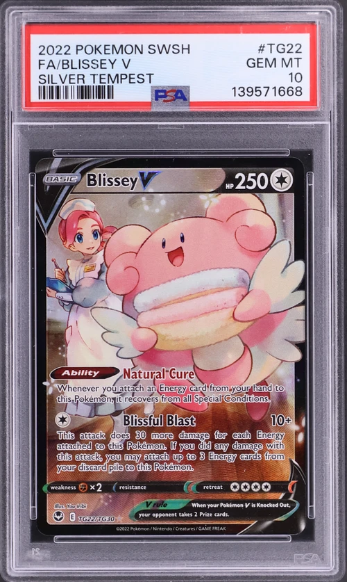 2022 Pokemon Sword & Shield Silver Tempest #TG22 Full Art / Blissey V