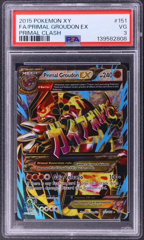 2015 Pokemon Xy Primal Clash #151 Full Art / Primal Groudon Ex