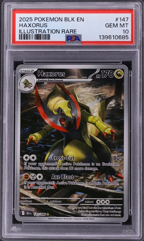 2025 Pokemon Blk En-Black Bolt #147 Haxorus Illustration Rare