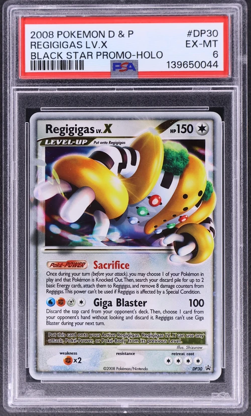 2008 Pokemon Diamond & Pearl Black Star Promo #DP30 Regigigas Lv.x Holo