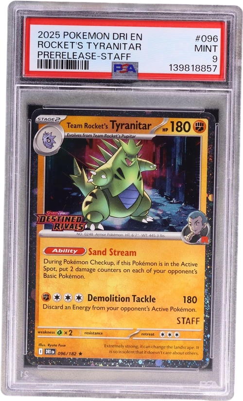 2025 Pokemon Dri En-Destined Rivals #096 Team Rocket's Tyranitar Prerelease-Staff