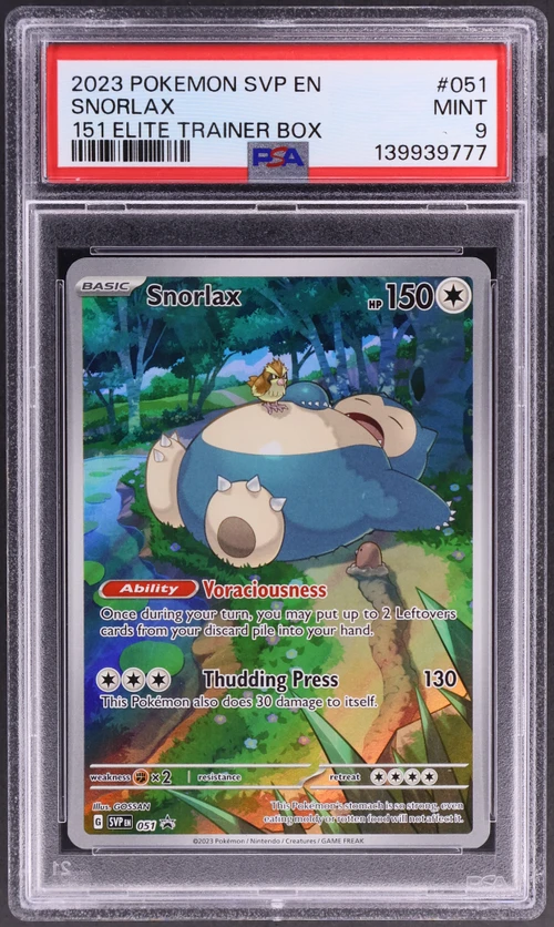 2023 Pokemon Svp En-Sv Black Star Promo #051 Snorlax 151 Elite Trainer Box