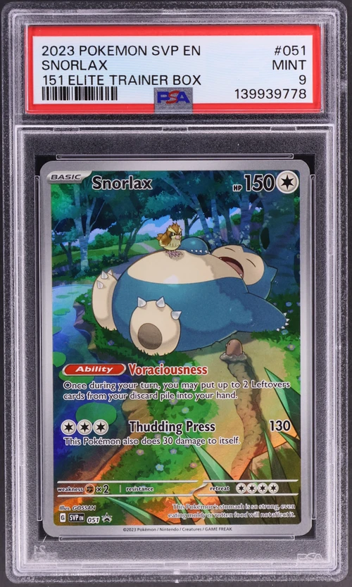 2023 Pokemon Svp En-Sv Black Star Promo #051 Snorlax 151 Elite Trainer Box