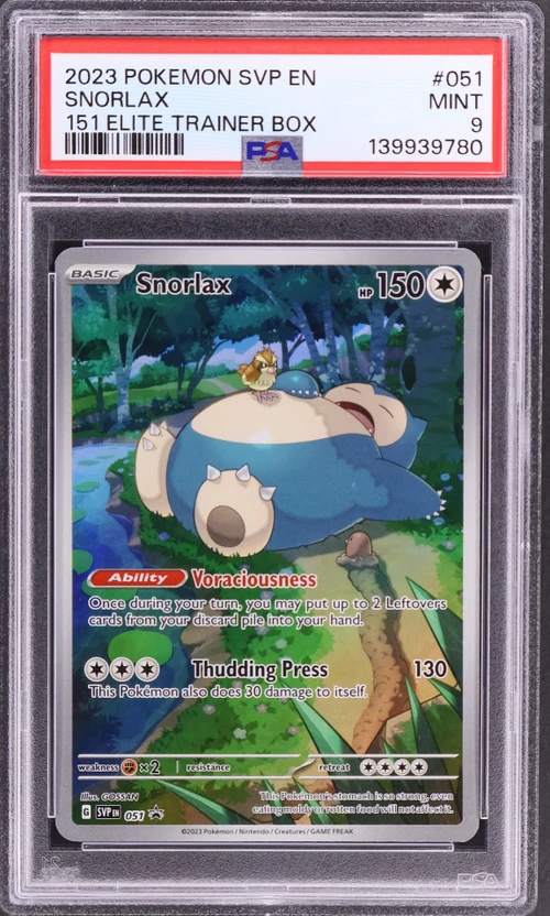 2023 Pokemon Svp En-Sv Black Star Promo #051 Snorlax 151 Elite Trainer Box