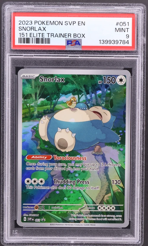 2023 Pokemon Svp En-Sv Black Star Promo #051 Snorlax 151 Elite Trainer Box