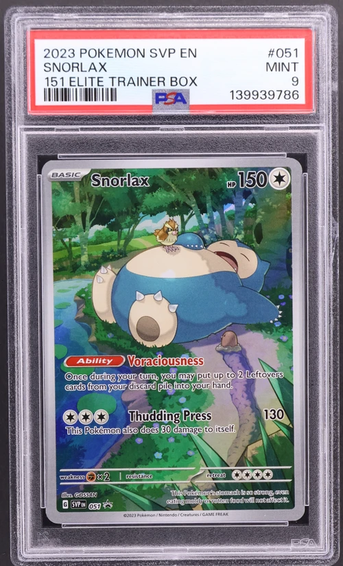 2023 Pokemon Svp En-Sv Black Star Promo #051 Snorlax 151 Elite Trainer Box