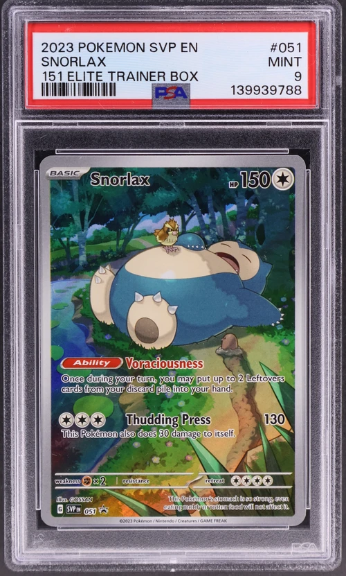 2023 Pokemon Svp En-Sv Black Star Promo #051 Snorlax 151 Elite Trainer Box