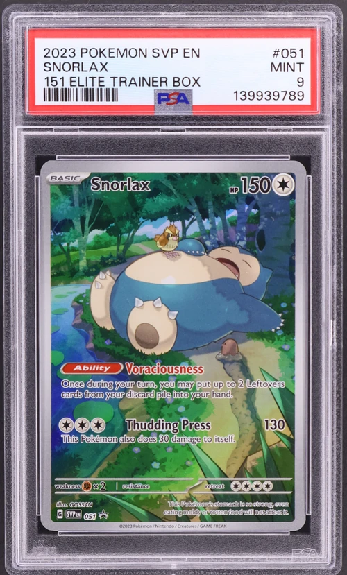 2023 Pokemon Svp En-Sv Black Star Promo #051 Snorlax 151 Elite Trainer Box