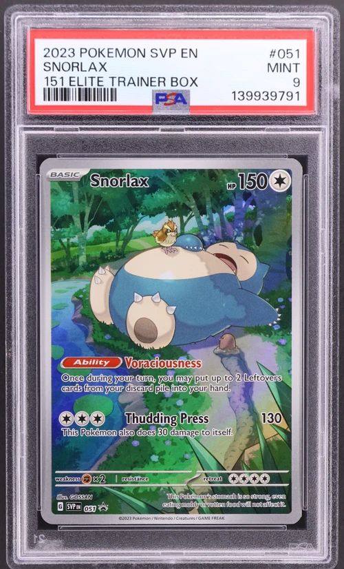 2023 Pokemon Svp En-Sv Black Star Promo #051 Snorlax 151 Elite Trainer Box