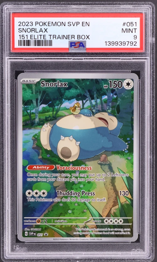 2023 Pokemon Svp En-Sv Black Star Promo #051 Snorlax 151 Elite Trainer Box