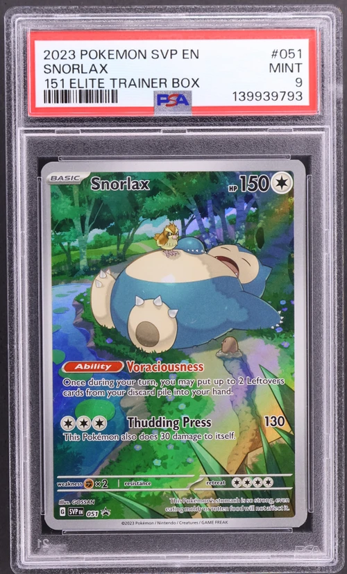 2023 Pokemon Svp En-Sv Black Star Promo #051 Snorlax 151 Elite Trainer Box