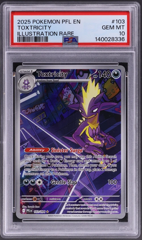 2025 Pokemon Pfl En-Phantasmal Flames #103 Toxtricity Illustration Rare