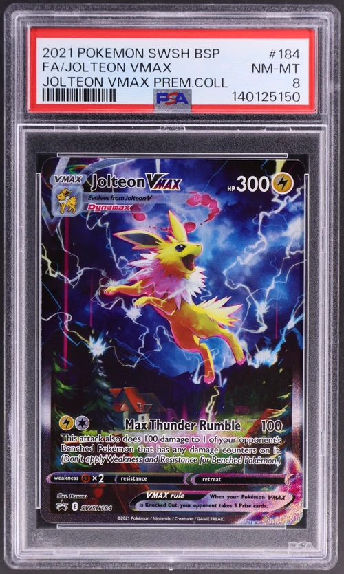 2021 Pokemon Swsh Black Star Promo #184 Full Art / Jolteon Vmax Jolteon Vmax Premium Collection