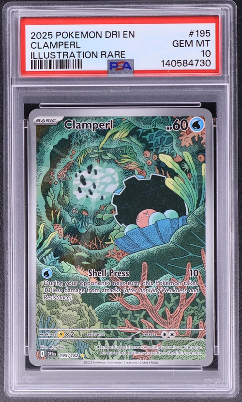 2025 Pokemon Dri En-Destined Rivals #195 Clamperl Illustration Rare