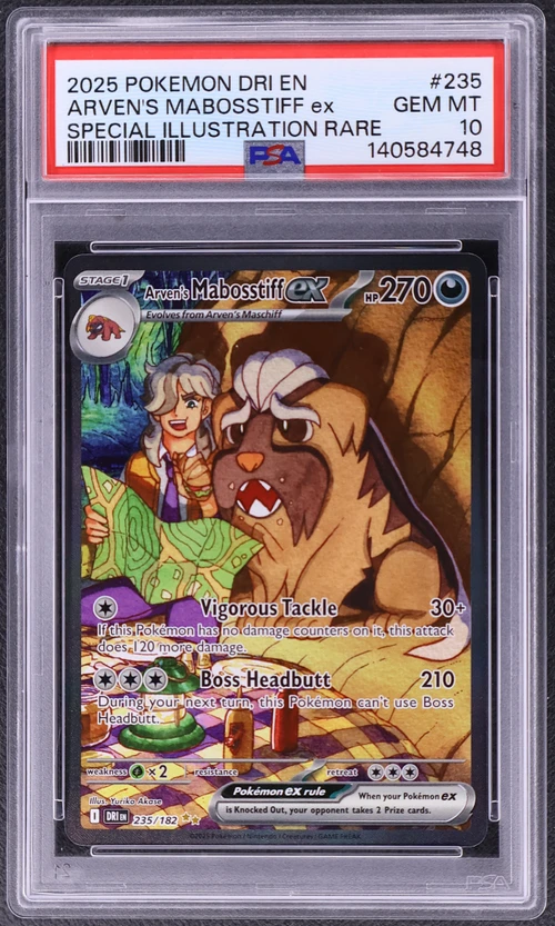 2025 Pokemon Dri En-Destined Rivals #235 Arven's Mabosstiff Ex Special Illustration Rare