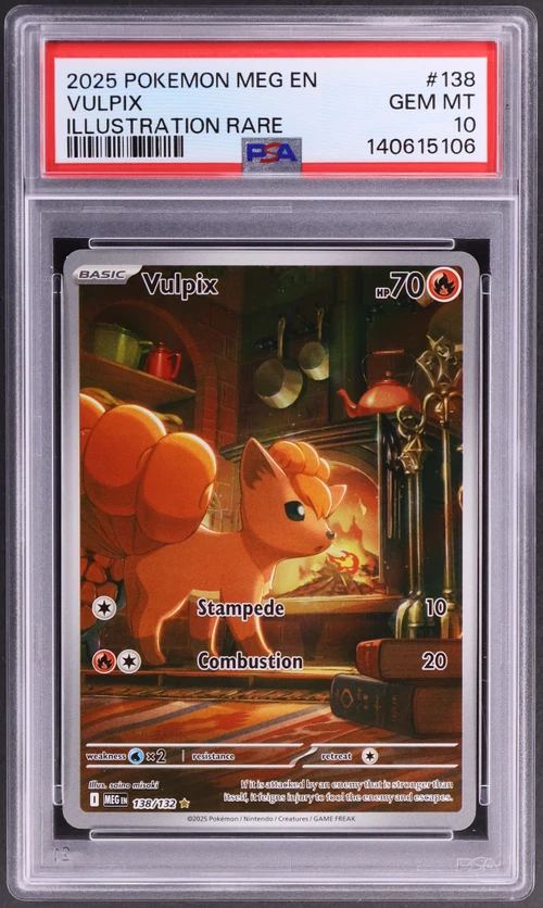 2025 Pokemon Meg En-Mega Evolution #138 Vulpix Illustration Rare