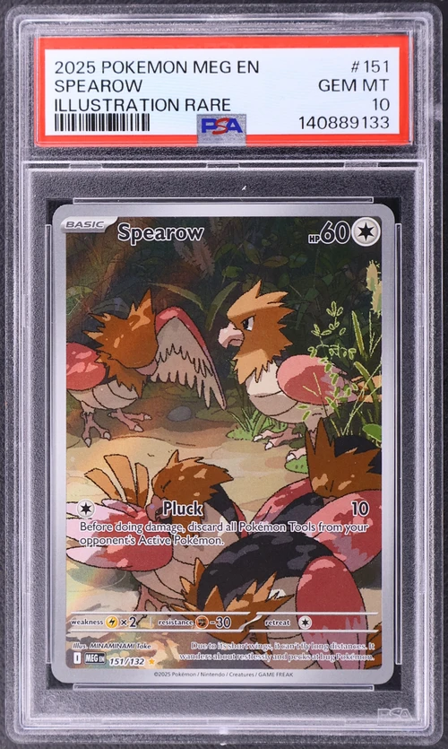 2025 Pokemon Meg En-Mega Evolution #151 Spearow Illustration Rare
