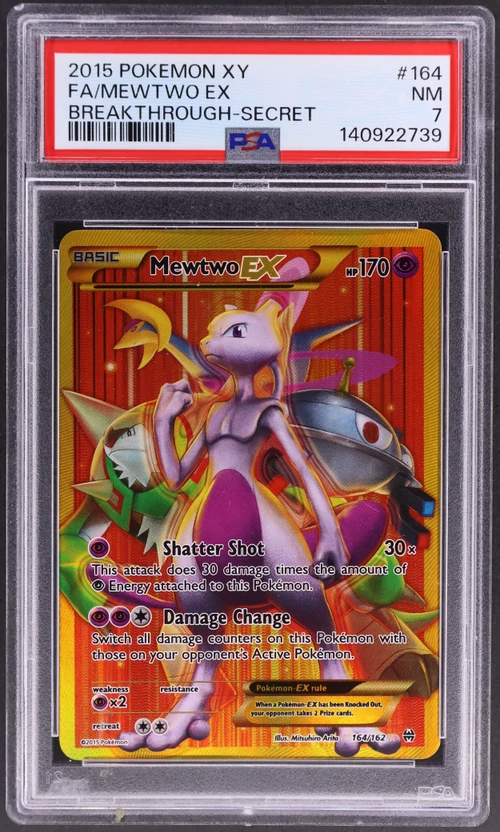 2015 Pokemon Xy Breakthrough #164 Full Art / Mewtwo Ex Secret
