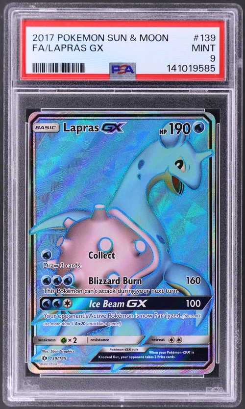 2017 Pokemon Sun & Moon #139 Full Art / Lapras Gx